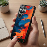 Vibrant Abstract Strokes Protective Case Compatible with iPhone, Samsung & Google Pixel FW0286