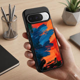Vibrant Abstract Strokes Protective Case Compatible with iPhone, Samsung & Google Pixel FW0286