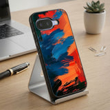 Vibrant Abstract Strokes Protective Case Compatible with iPhone, Samsung & Google Pixel FW0286