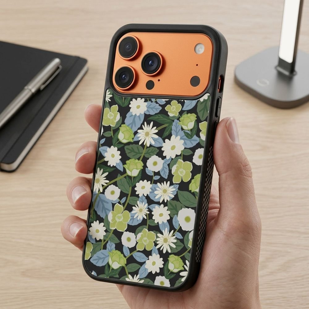 Elegant Floral Pattern Protective Case Compatible with iPhone, Samsung & Google Pixel FW0288