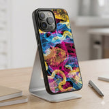 Neon Wildlife Overlay Protective Case Compatible with iPhone, Samsung & Google Pixel FW0289