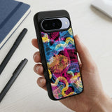 Neon Wildlife Overlay Protective Case Compatible with iPhone, Samsung & Google Pixel FW0289