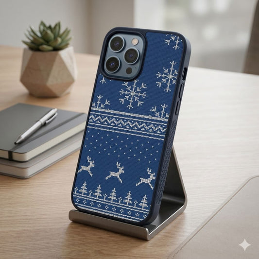 Winter Knit Pattern Protective Case Compatible with iPhone, Samsung & Google Pixel FW0290