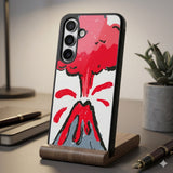 Red Volcano Eruption Protective Case Compatible with iPhone, Samsung & Google Pixel FW0292