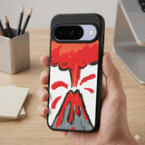 Red Volcano Eruption Protective Case Compatible with iPhone, Samsung & Google Pixel FW0292