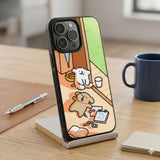 Lazy Puppy Afternoon Protective Case Compatible with iPhone, Samsung & Google Pixel FW0293