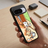 Lazy Puppy Afternoon Protective Case Compatible with iPhone, Samsung & Google Pixel FW0293