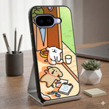 Lazy Puppy Afternoon Protective Case Compatible with iPhone, Samsung & Google Pixel FW0293