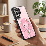 Pink Flower Girl Protective Case Compatible with iPhone, Samsung & Google Pixel FW0294