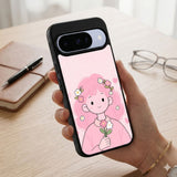 Pink Flower Girl Protective Case Compatible with iPhone, Samsung & Google Pixel FW0294