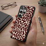 Organic Brown Pattern Protective Case Compatible with iPhone, Samsung & Google Pixel FW0295