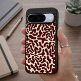 Organic Brown Pattern Protective Case Compatible with iPhone, Samsung & Google Pixel FW0295