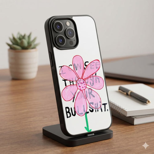 Pink Truth Flower Protective Case Compatible with iPhone, Samsung & Google Pixel FW0296