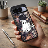 Spooky Ghost Library Protective Case Compatible with iPhone, Samsung & Google Pixel FW0297
