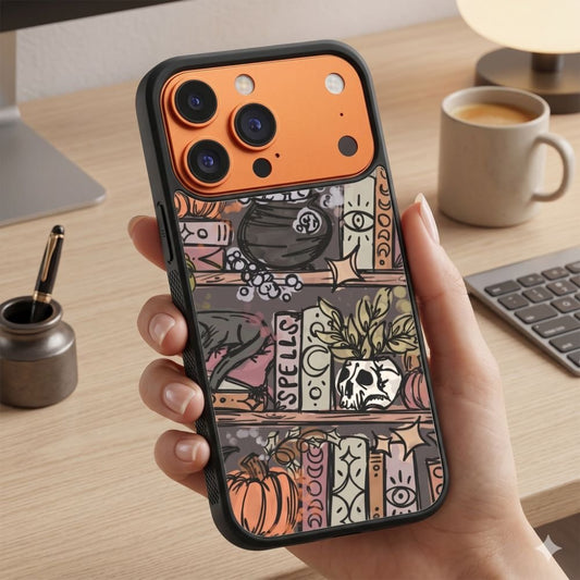 Witchy Bookshelf Protective Case Compatible with iPhone, Samsung & Google Pixel FW0298