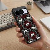 Gothic Damask Skull Protective Case Compatible with iPhone, Samsung & Google Pixel FW0301