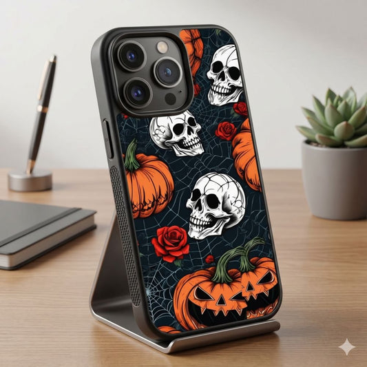 Spooky Halloween Web Protective Case Compatible with iPhone, Samsung & Google Pixel FW0303