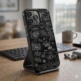 Dark Graffiti Tags Protective Case Compatible with iPhone, Samsung & Google Pixel FW0304