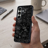 Dark Graffiti Tags Protective Case Compatible with iPhone, Samsung & Google Pixel FW0304