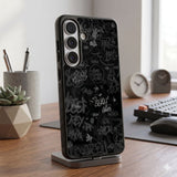 Dark Graffiti Tags Protective Case Compatible with iPhone, Samsung & Google Pixel FW0304