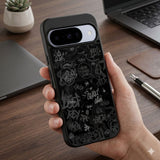 Dark Graffiti Tags Protective Case Compatible with iPhone, Samsung & Google Pixel FW0304