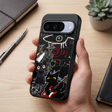 Grunge Rocker Cats Protective Case Compatible with iPhone, Samsung & Google Pixel FW0306