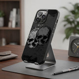 Grunge Twin Skulls Protective Case Compatible with iPhone, Samsung & Google Pixel FW0307