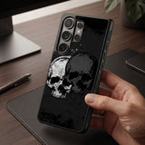 Grunge Twin Skulls Protective Case Compatible with iPhone, Samsung & Google Pixel FW0307