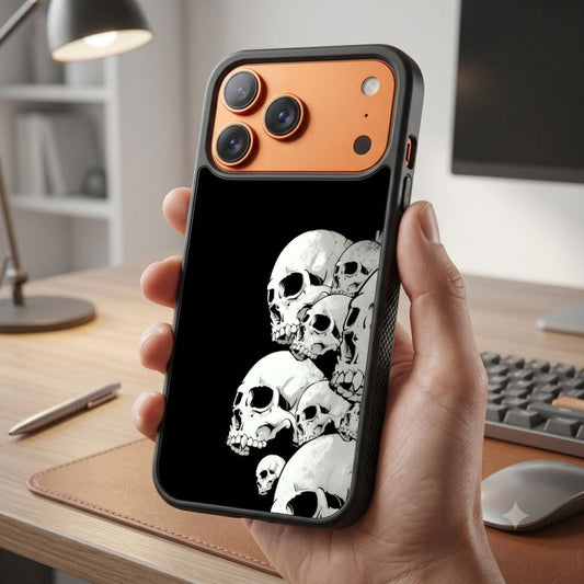 Pile Of Skulls Protective Case Compatible with iPhone, Samsung & Google Pixel FW0308