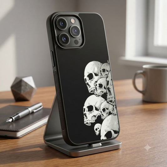 Pile Of Skulls Protective Case Compatible with iPhone, Samsung & Google Pixel FW0308