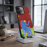 Blue Tiger Glow Protective Case Compatible with iPhone, Samsung & Google Pixel FW0319