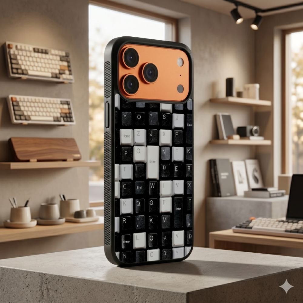 Keyboard Keys Computer Protective Case Compatible with iPhone, Samsung & Google Pixel FX0201