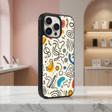 Abstract Doodle Wallpaper Protective Case Compatible with iPhone, Samsung & Google Pixel FX0203