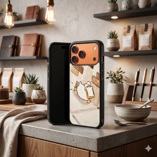 Duck With Bread Protective Case Compatible with iPhone, Samsung & Google Pixel FX0207