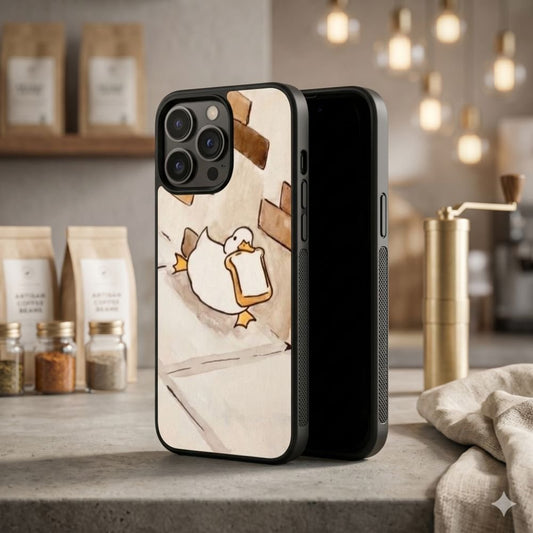 Duck With Bread Protective Case Compatible with iPhone, Samsung & Google Pixel FX0207