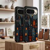 Whimsical Or Fantasy Night Village Protective Case Compatible with iPhone, Samsung & Google Pixel FX0211