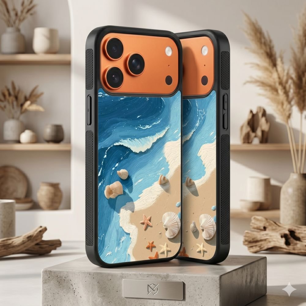 Vibrant Blue Ocean Waves Protective Case Compatible with iPhone, Samsung & Google Pixel FX0216