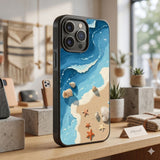 Vibrant Blue Ocean Waves Protective Case Compatible with iPhone, Samsung & Google Pixel FX0216