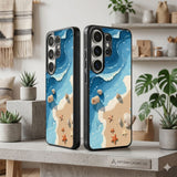 Vibrant Blue Ocean Waves Protective Case Compatible with iPhone, Samsung & Google Pixel FX0216