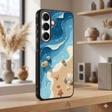 Vibrant Blue Ocean Waves Protective Case Compatible with iPhone, Samsung & Google Pixel FX0216