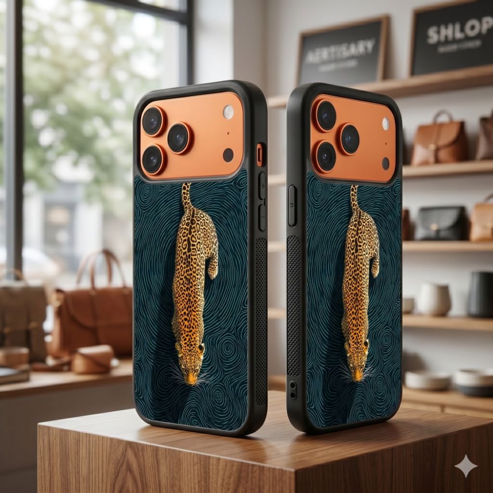 Leopard Pattern Protective Case Compatible with iPhone, Samsung & Google Pixel FX0218