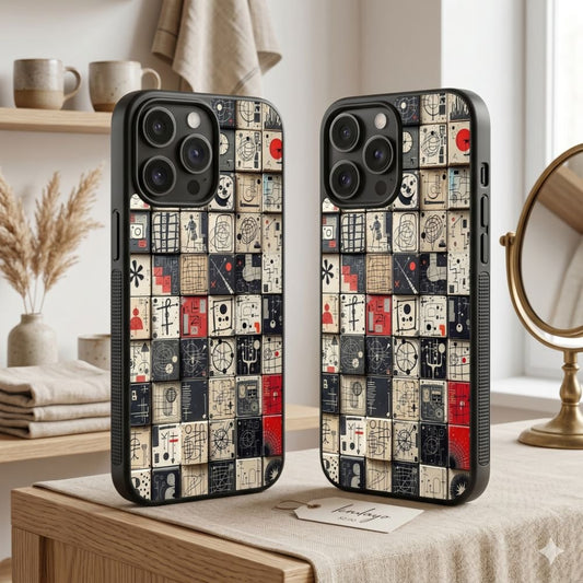 Eames House Of Cards Protective Case Compatible with iPhone, Samsung & Google Pixel FX0222