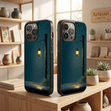 Moody Night Rain Glow Protective Case Compatible with iPhone, Samsung & Google Pixel FX0224