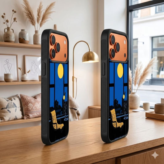 Night Interior With Chair And Moon Protective Case Compatible with iPhone, Samsung & Google Pixel FX0225