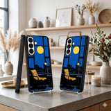 Night Interior With Chair And Moon Protective Case Compatible with iPhone, Samsung & Google Pixel FX0225