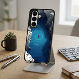View Of A Small Boat Floating Protective Case Compatible with iPhone, Samsung & Google Pixel FX0226