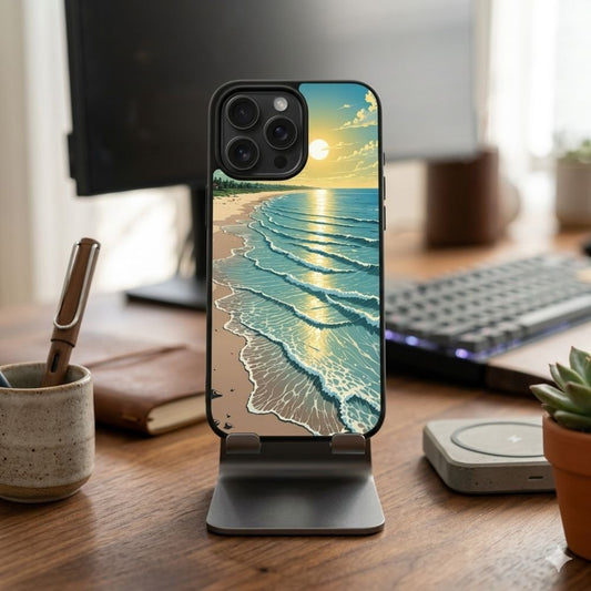 Sunset Beach Vibes Protective Case Compatible with iPhone, Samsung & Google Pixel FX0227