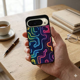 Abstract Neon Lines And Shapes Protective Case Compatible with iPhone, Samsung & Google Pixel FX0230
