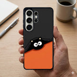 Peeking Black Cat Protective Case Compatible with iPhone, Samsung & Google Pixel FX0232