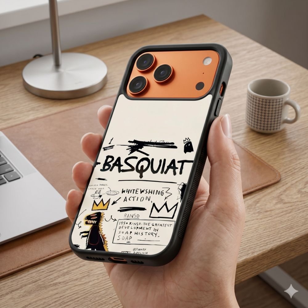 Basquiat Wall Art Protective Case Compatible with iPhone, Samsung & Google Pixel FX0238